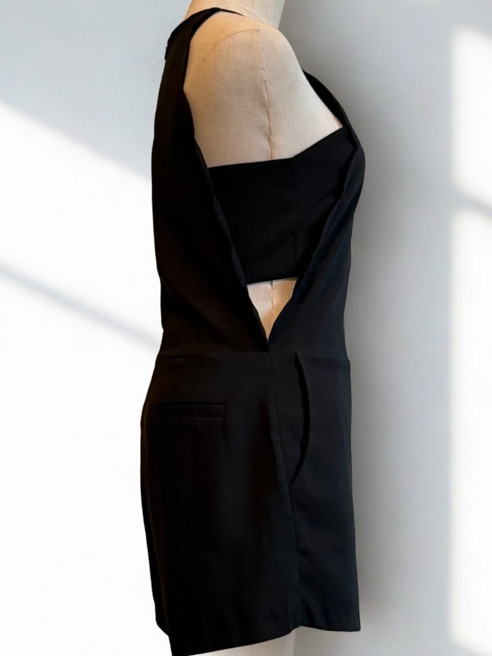Endless Rose Scalloped Hem Romper | Black Short Jumpsuit S